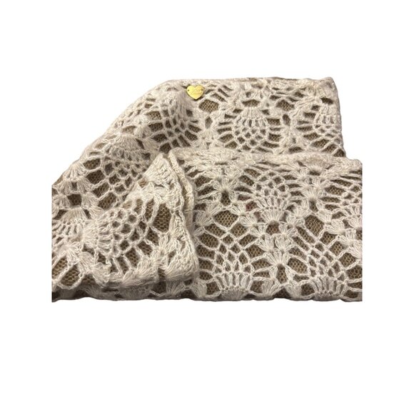 Betsey Johnson Crocheted Lace Infinity ScarfHead Wrap Neck Cowl - Picture 2 of 5